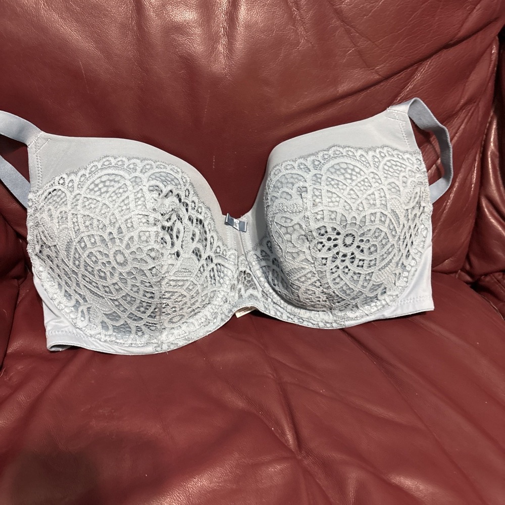 Auden Blue Balconette Coverage Lightly Lined BraUnderwire Lace Hook&Eye 40DDD